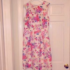 Worthington Flirty, Fun, Fit & Flare Floral Overlay Dress